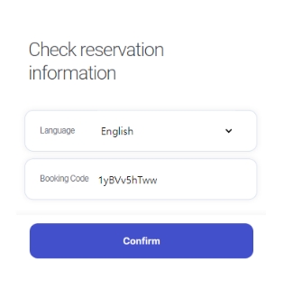 Check your reservation information